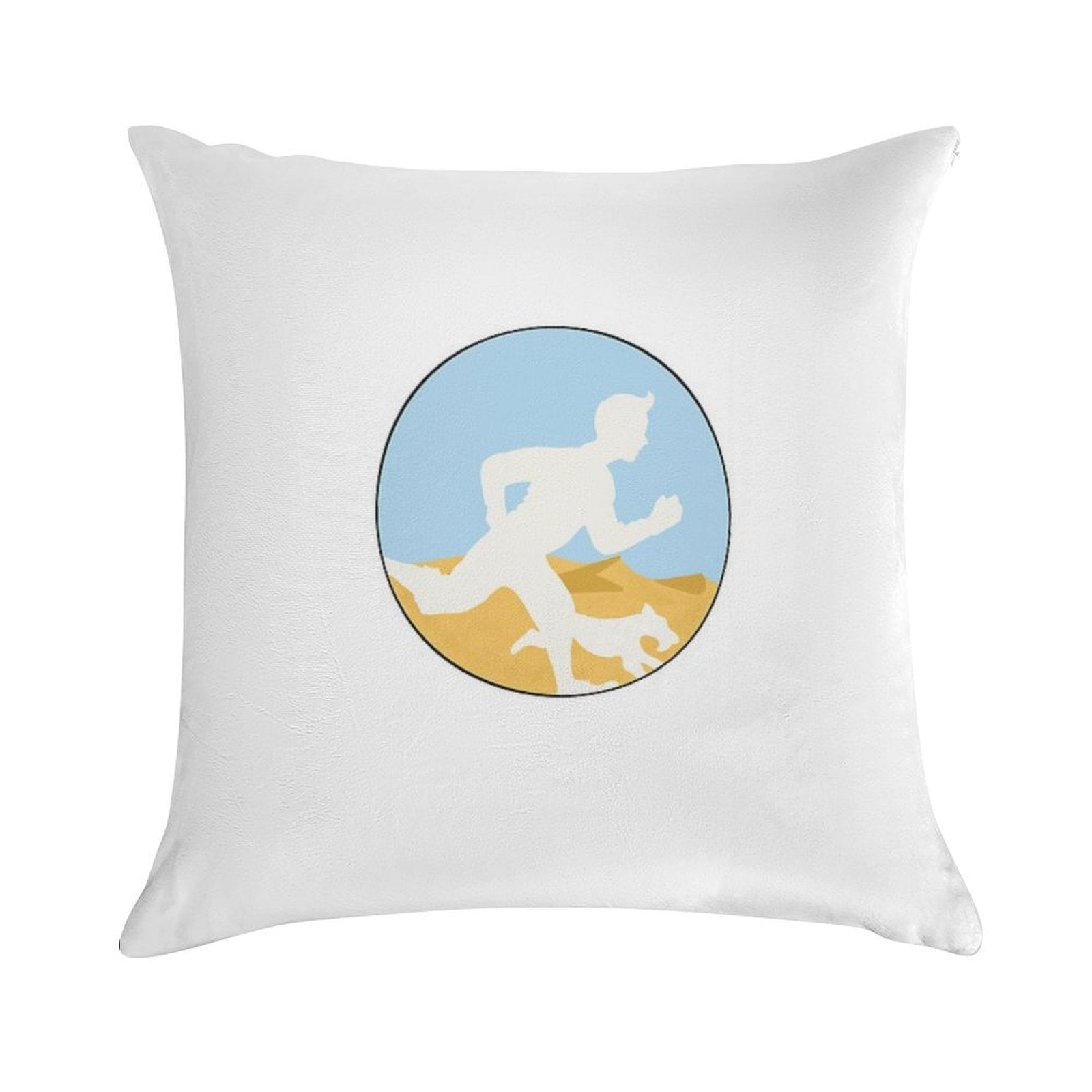 Adventurer Boy And Dog Soft Home Decor Throw Pillow