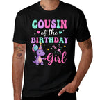 Cousin Of The Birthday For Girl Dinosaur T-Rex Party Family  Easy-care T-Shirt