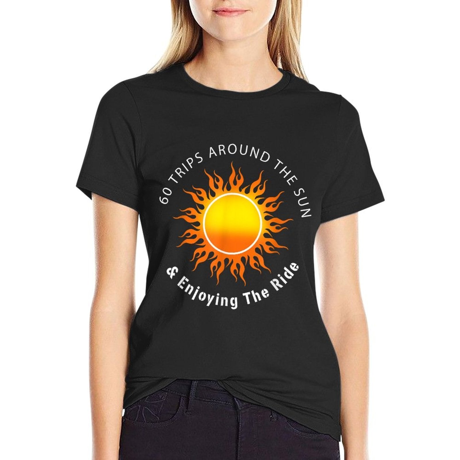 60 Trips Around The Sun 60th Birthday  Cotton T-Shirt