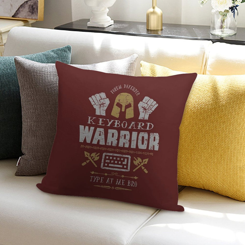 Keyboard Warrior Soft Reinforced Edging Throw Pillow