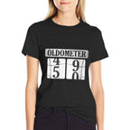 Womens Oldometer Turning 50 Years Old - Car Guy 50th Birthday  High-quality Stitching T-Shirt