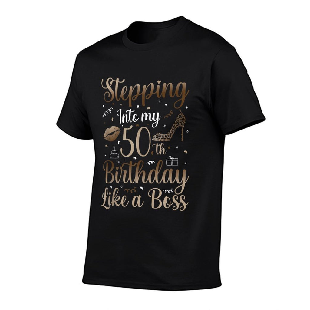 Stepping Into My 50th Birthday Queen Gift for Her Woman Birt  Slim-fit Cut T-Shirt
