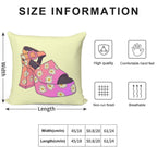 Pink Hot Girl Summer Fashion Platform Heel Soft Style Accent Throw Pillow