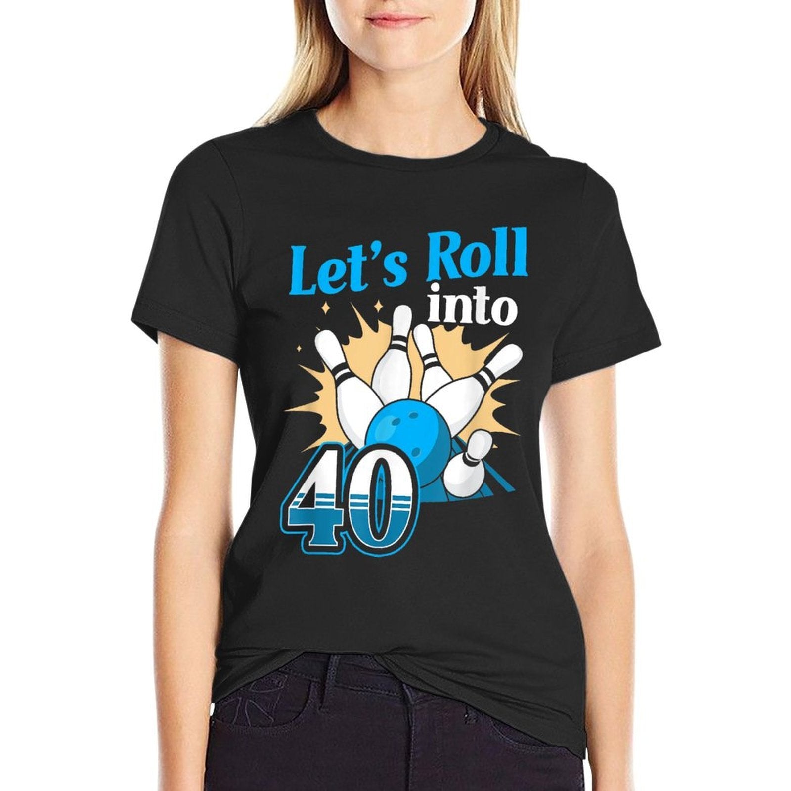 Rolling Into 40 Bowling 40th Birthday  Classic T-Shirt