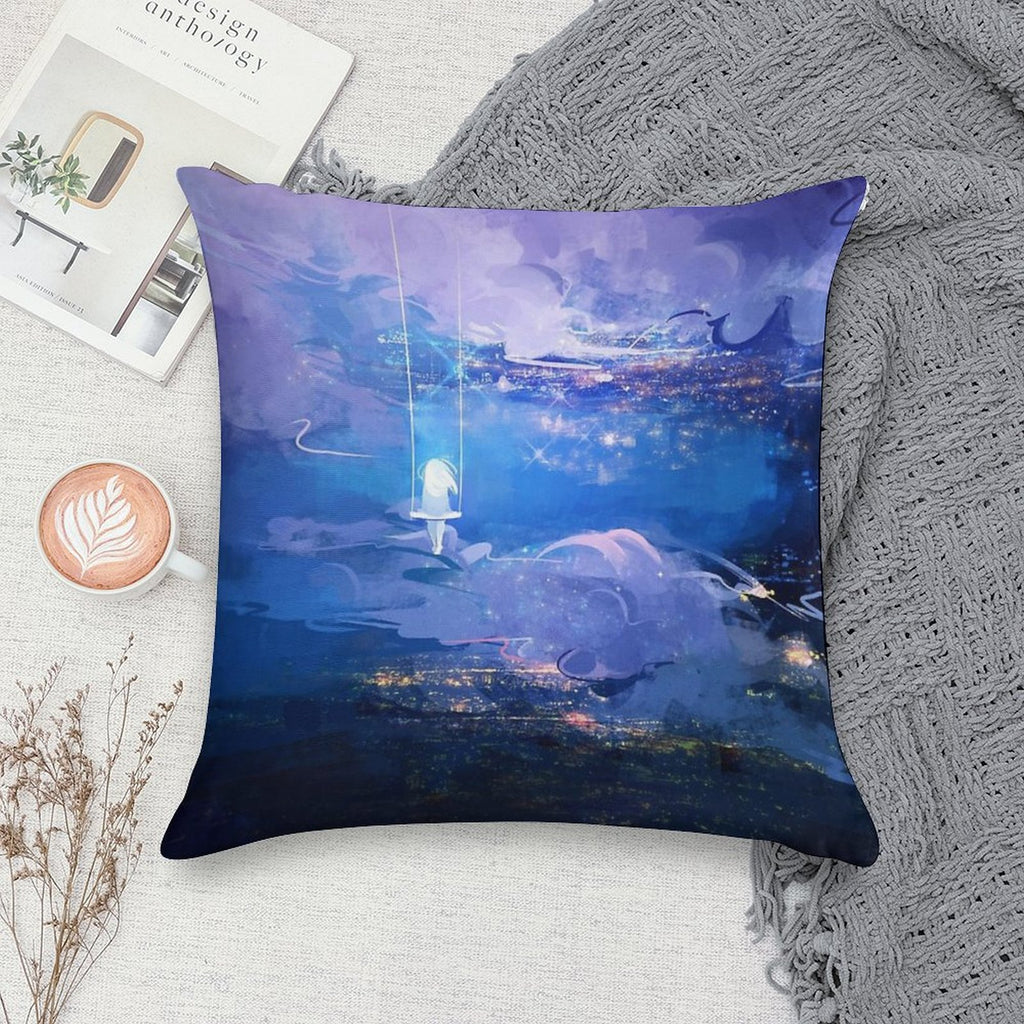 Above The Clouds Soft Easy Maintenance Throw Pillow