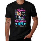A Queen Was Born in November 1973 50th Birthday  Moisture-wicking T-Shirt