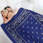 Bandana Doger Blue Durable Throw Blanket