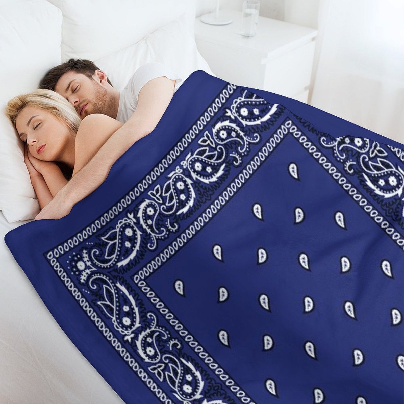 Bandana Doger Blue Durable Throw Blanket