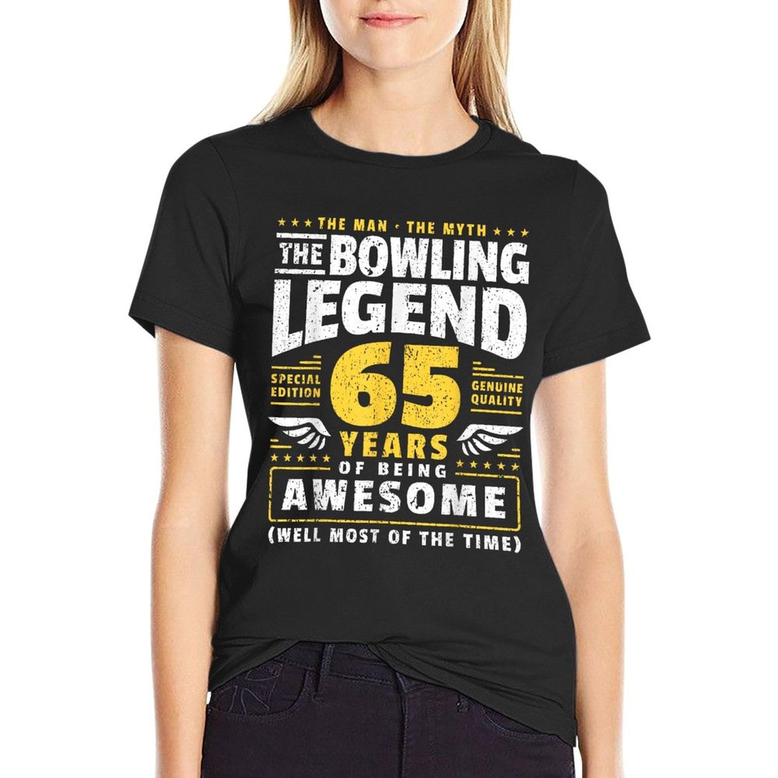 65th Birthday Bowling 65 Years Old Bowler  Eco-friendly Material T-Shirt
