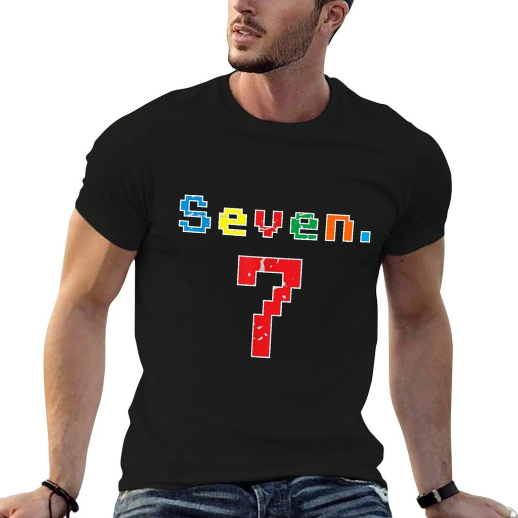 7th Birthday Boy Seven Year Old Number 7  Lightweight T-Shirt