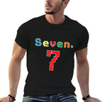 7th Birthday Boy Seven Year Old Number 7  Lightweight T-Shirt