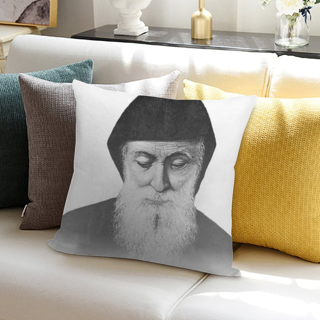 Saint Charbel Soft High-Density Material Throw Pillow