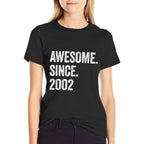 21 Years Old Awesome Since 2002 21st Birthday  Tagless Design T-Shirt