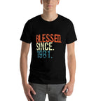 Womens Blessed Since 1981 40th Birthday Gifts Vintage  Eco-friendly Material T-Shirt