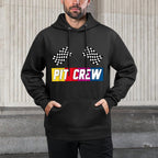 Pit Crew for Hosting Race Car Parties Parents Pit Kangaroo Pocket Hoodie