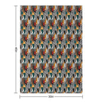 Textile Collage of Wild Prints Durable Throw Blanket