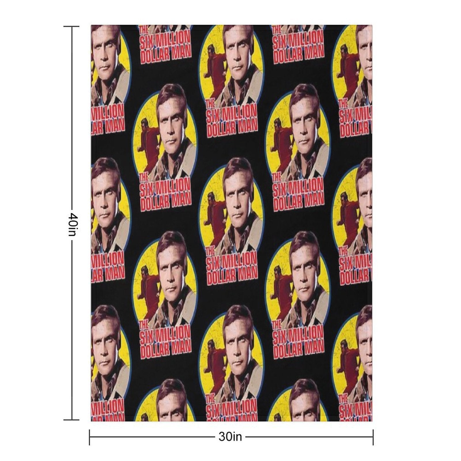 The Six Million Dollar Man Vintage Comfort Throw Blanket