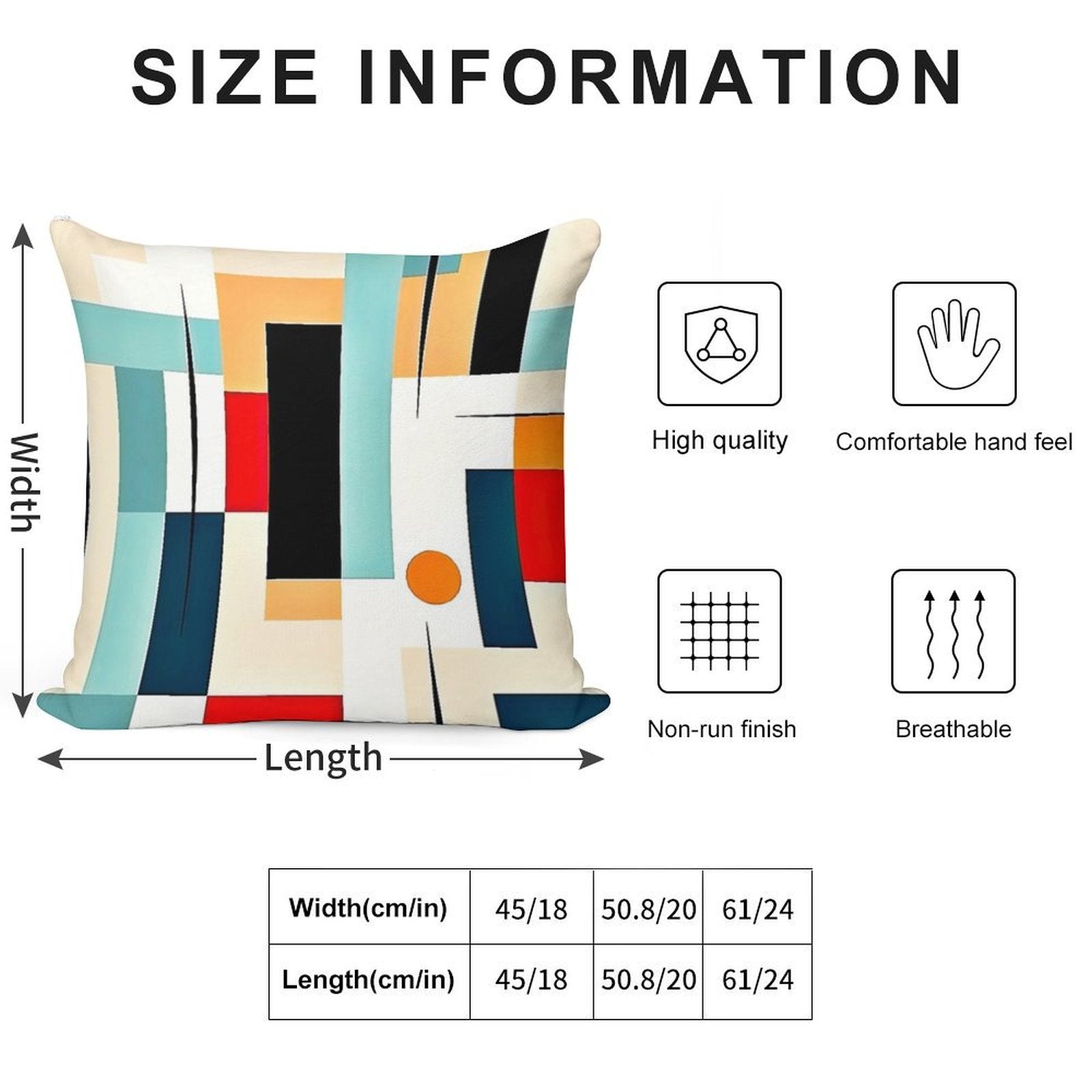 Mid-Century Modern Geometric Retro Abstract 1950's Classic Designs Soft Luxury Feel Throw Pillow