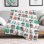 Vintage Caravan Pattern Velvety-soft Throw Blanket