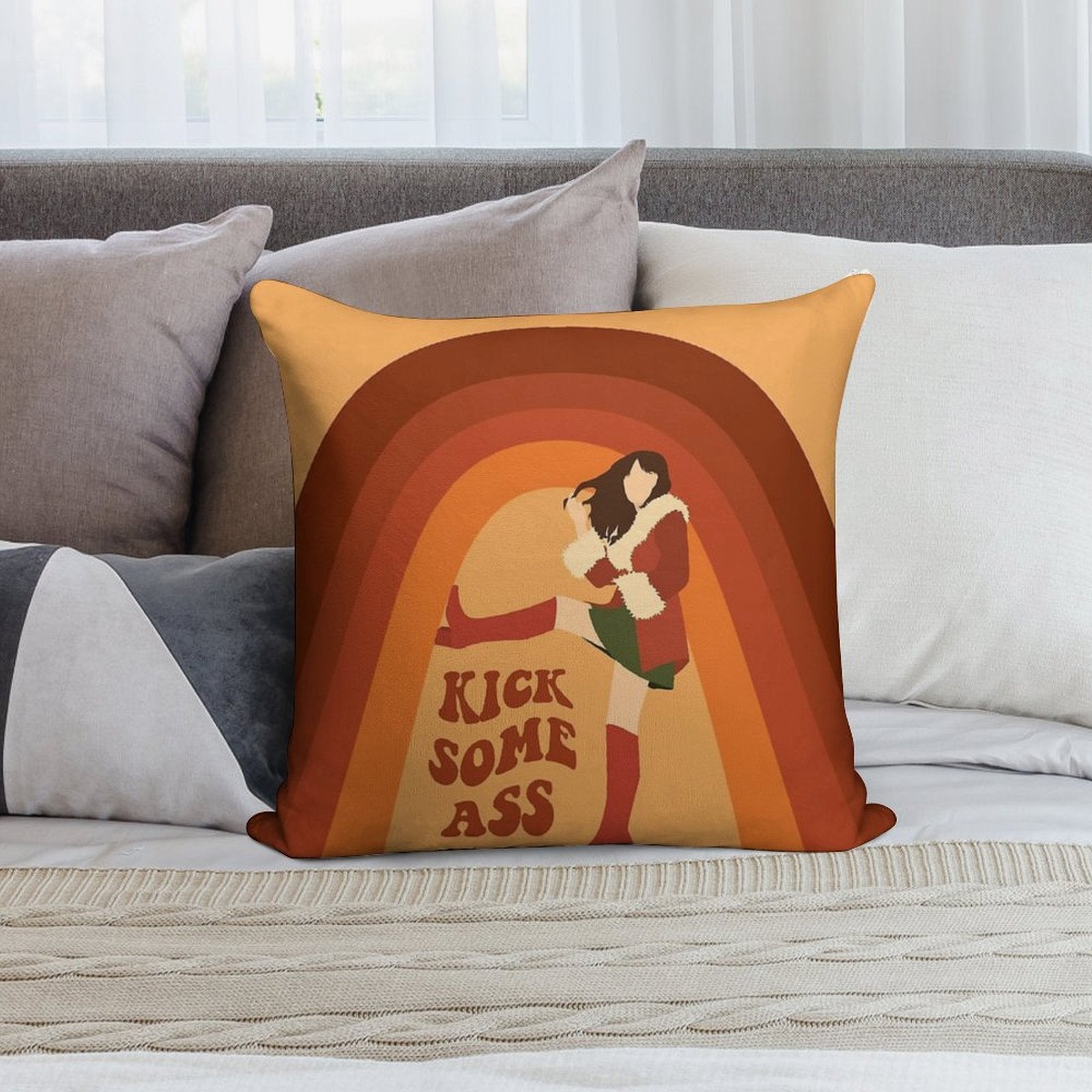 Kick Some Ass Soft Home Decor Throw Pillow