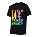 14 Years Of Being Awesome Cheerleading Girl 14th Birthday  Easy-care T-Shirt