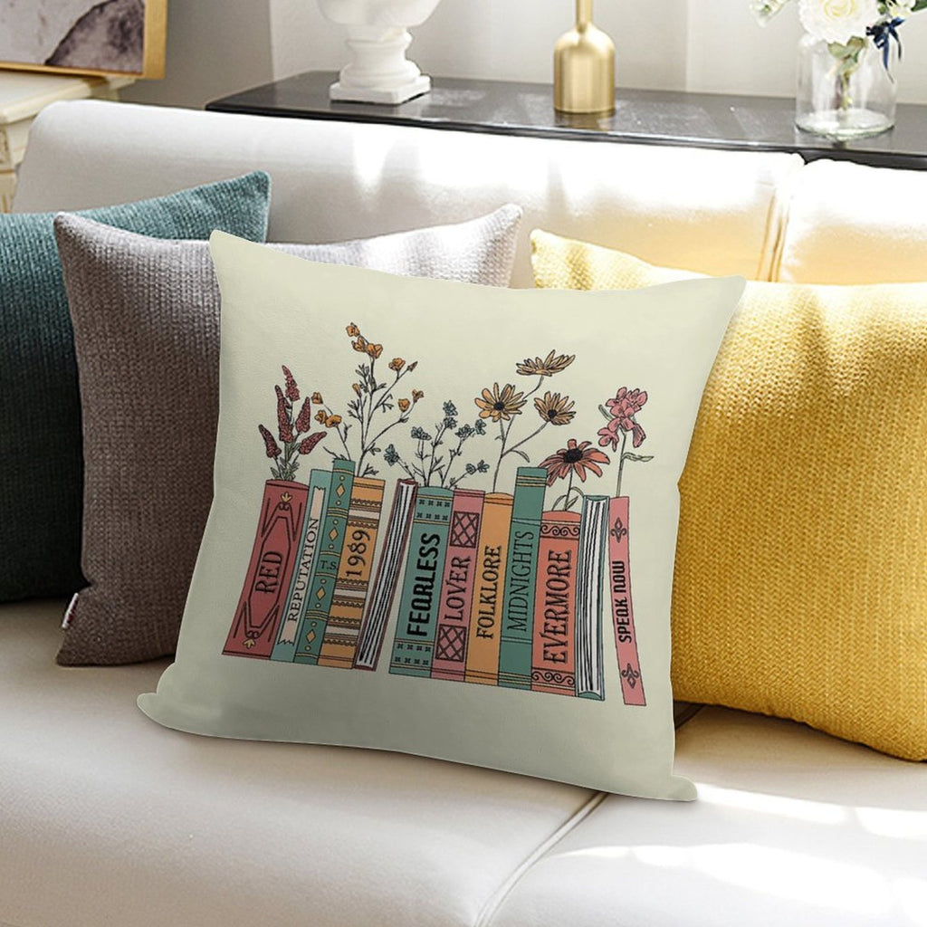 Aesthetic Albums Book Flowers Soft Warmth Comfort Throw Pillow