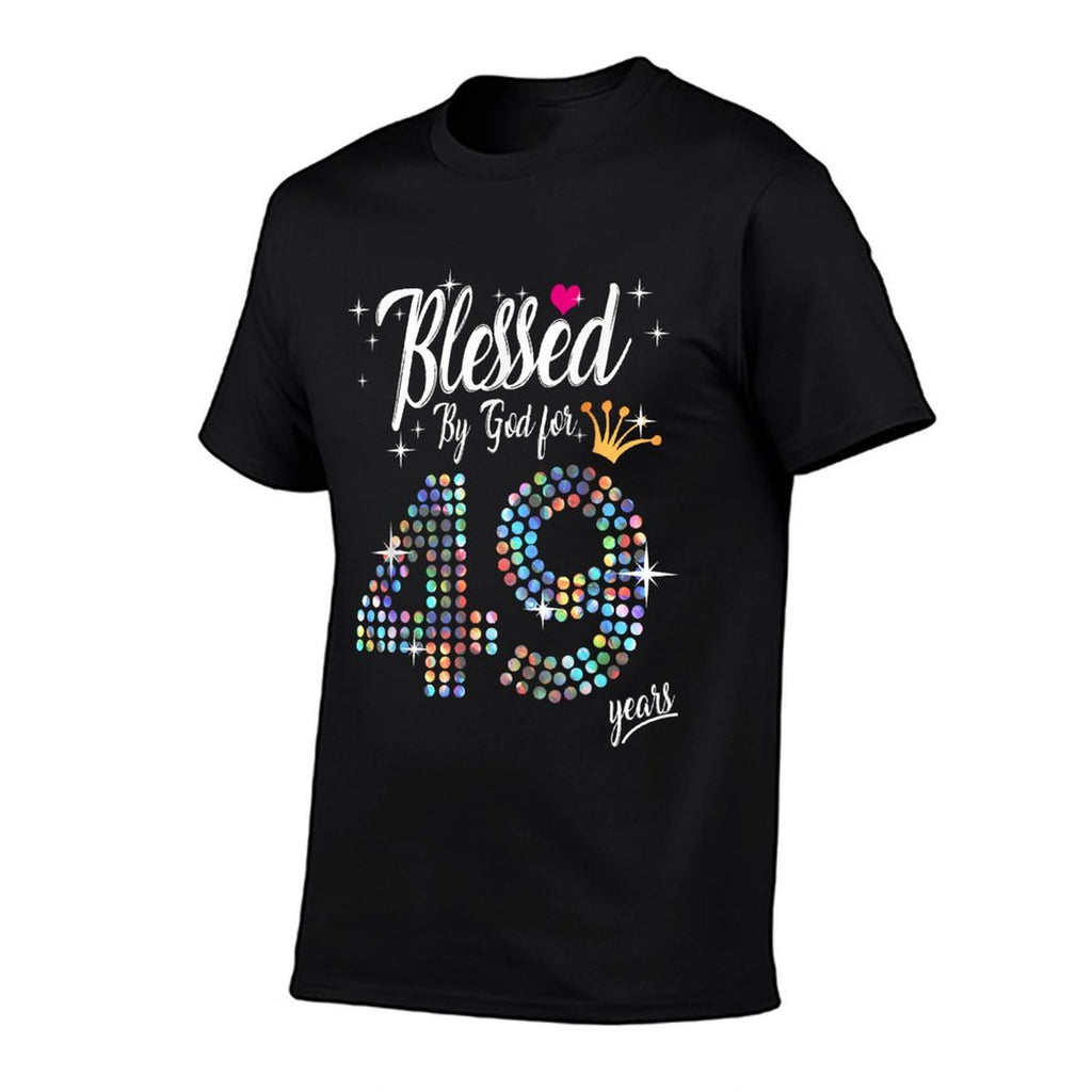 Womens Blessed by God for 49 Years 49th Birthday Anniversary  Affordable Price T-Shirt