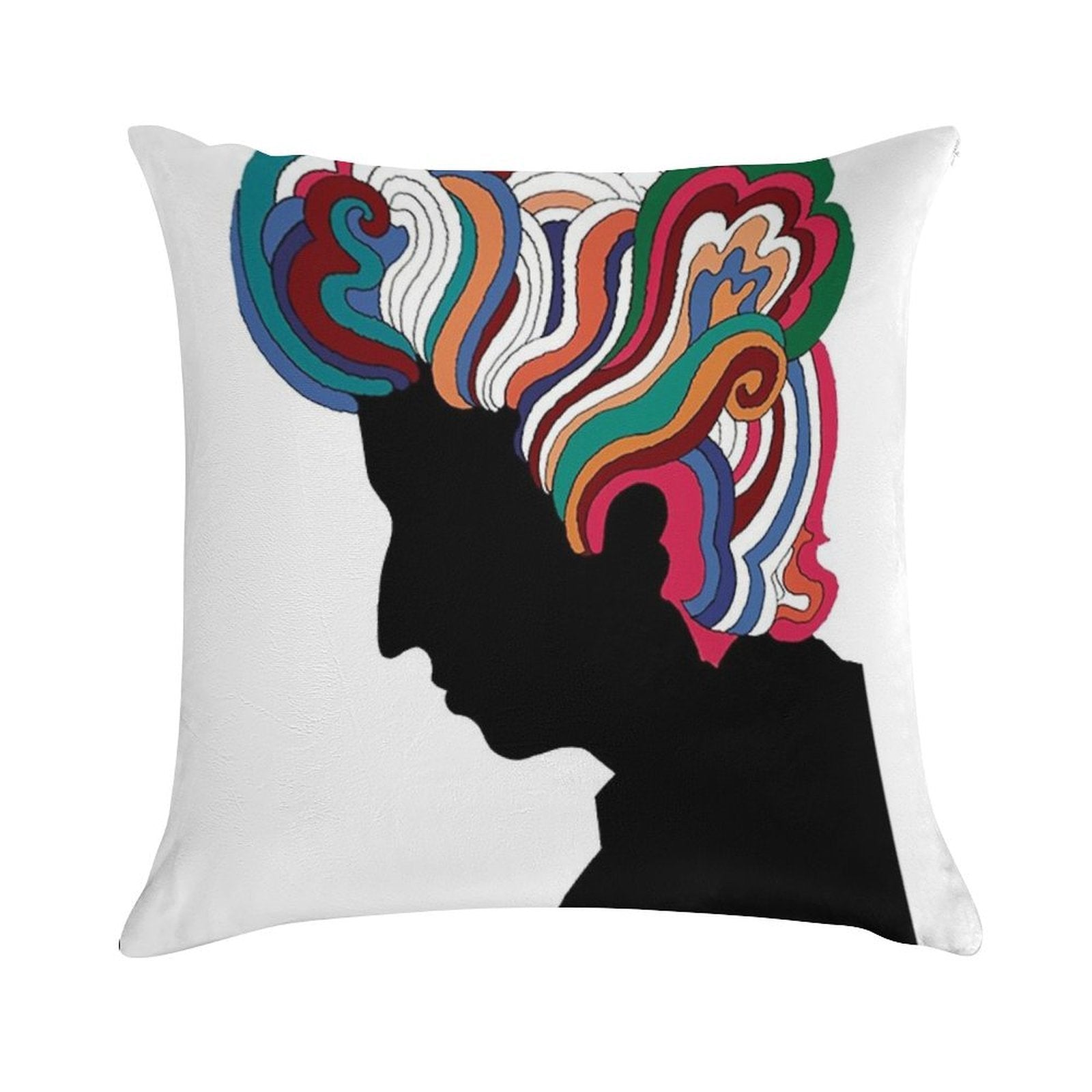 Rainbow Hair of Dylan Soft Decorative Cover Throw Pillow