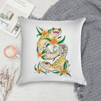 Leopard Geckos Are A Fun Time Soft Reinforced Edging Throw Pillow