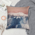 Pink Sand Beach Soft Decorative Cover Throw Pillow