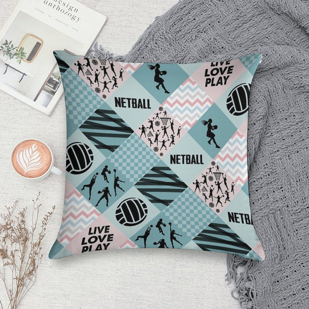 NETBALL PATTERN CROSS Soft Skin-Friendly Throw Pillow