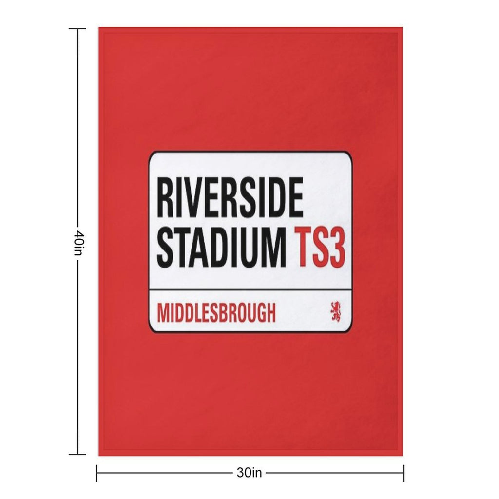 Riverside Stadium Middlesbrough Machine-washable Throw Blanket