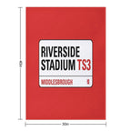 Riverside Stadium Middlesbrough Machine-washable Throw Blanket