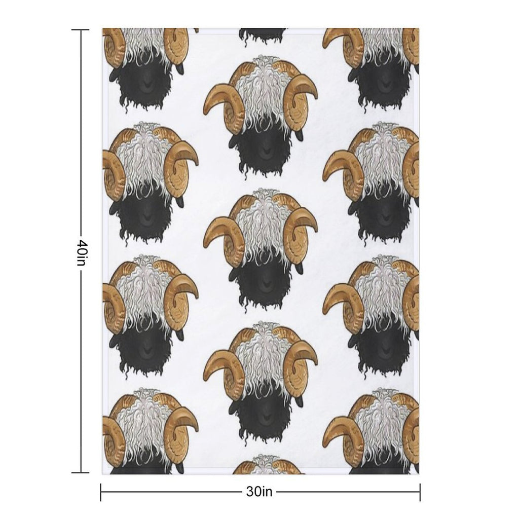Valais Blacknose Sheep Wrinkle-free Throw Blanket
