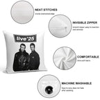 Oasis Live '25 Tour Fan Art Soft Easy Maintenance Throw Pillow
