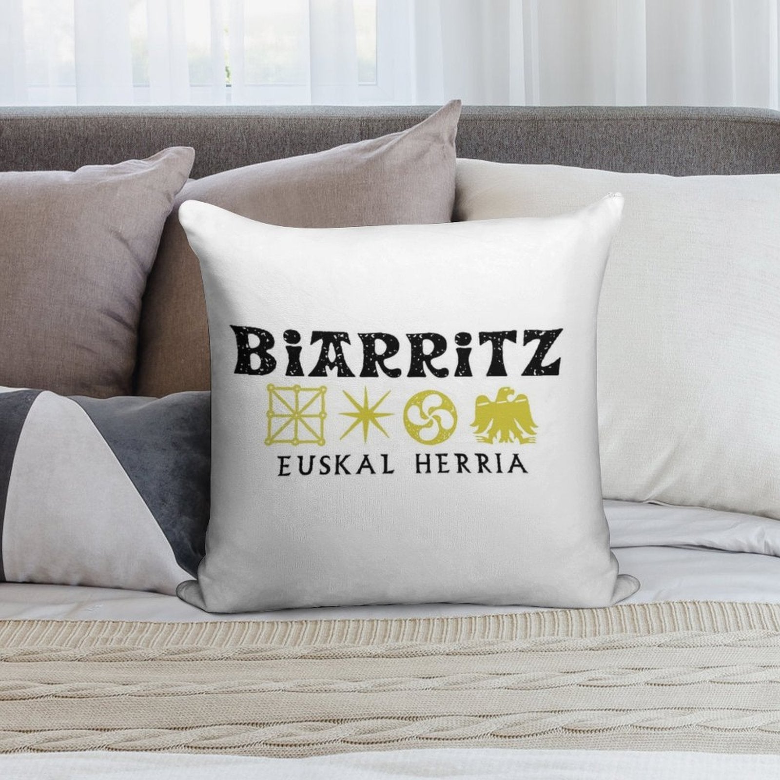 Biarritz Euskalduna Soft Home Decor Throw Pillow