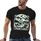 Montana Outdoors Landscape Treasure State  Relaxed-fit T-Shirt