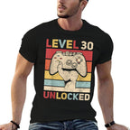 Level 30 Unlocked 30 Year Old Men Bday Outfit 30th Birthday  Lightweight T-Shirt