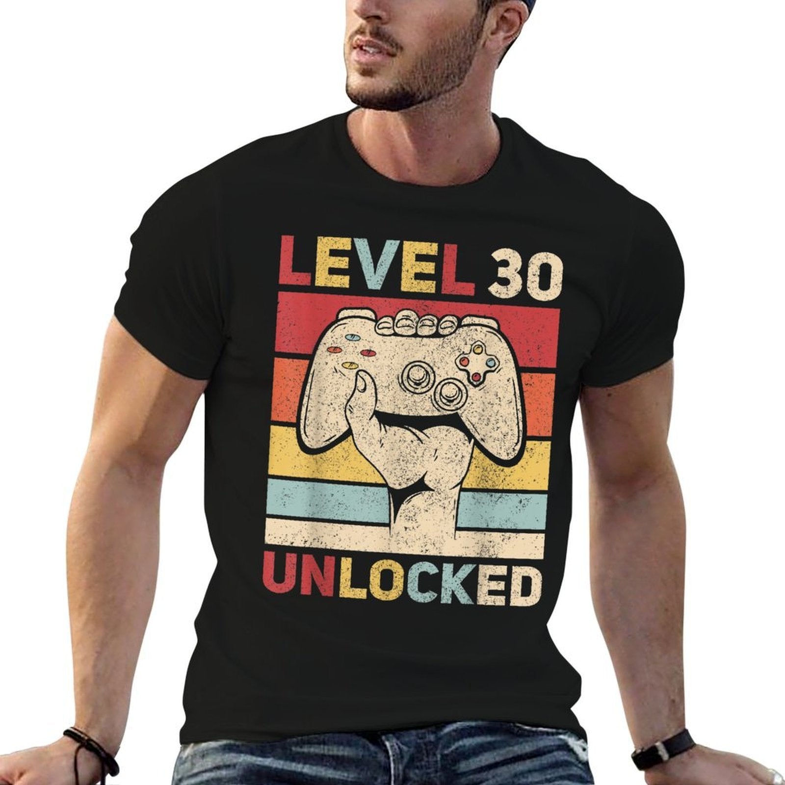 Level 30 Unlocked 30 Year Old Men Bday Outfit 30th Birthday  Lightweight T-Shirt