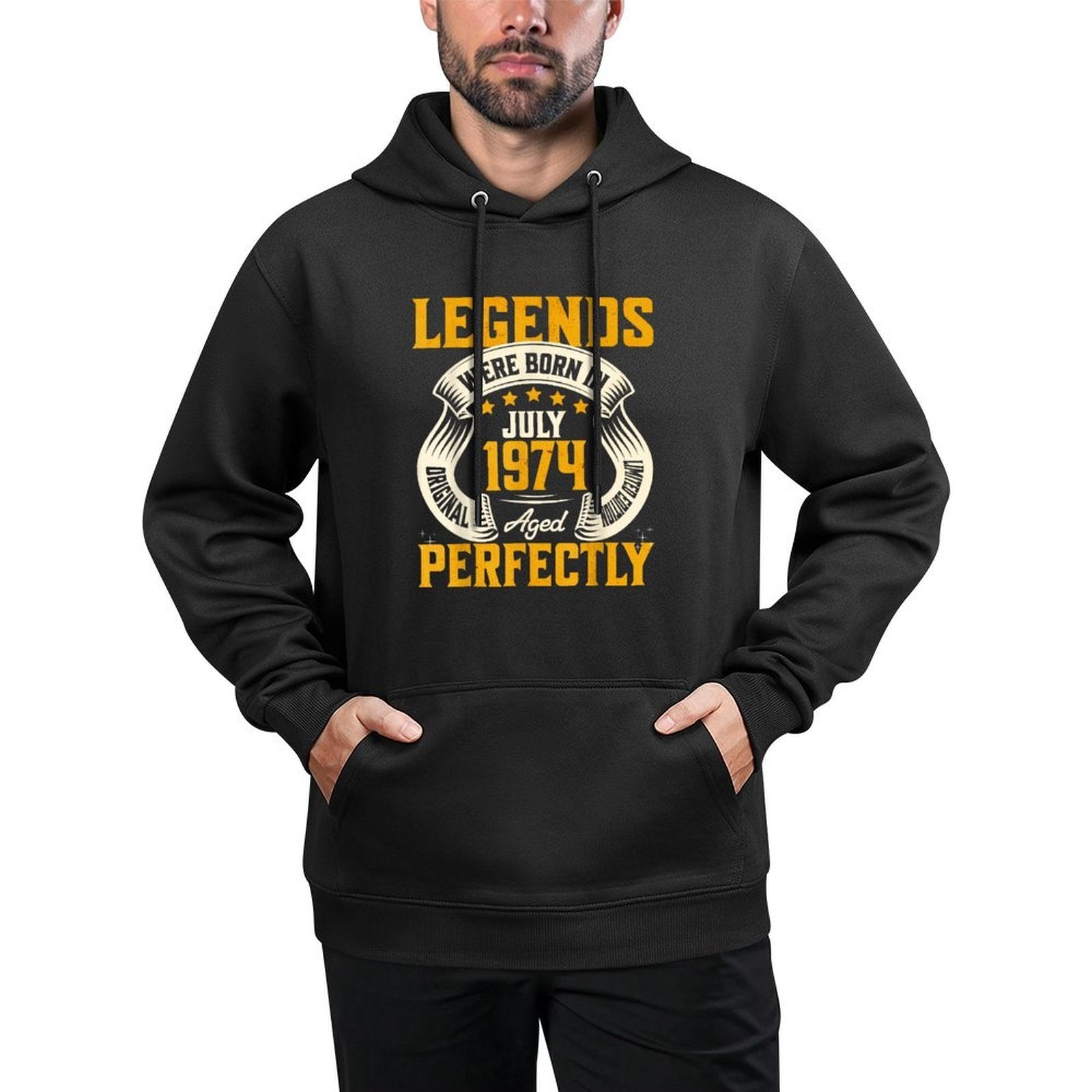 50th Birthday July 1974 Legend 50 Years Old Man All-Day Comfort Hoodie