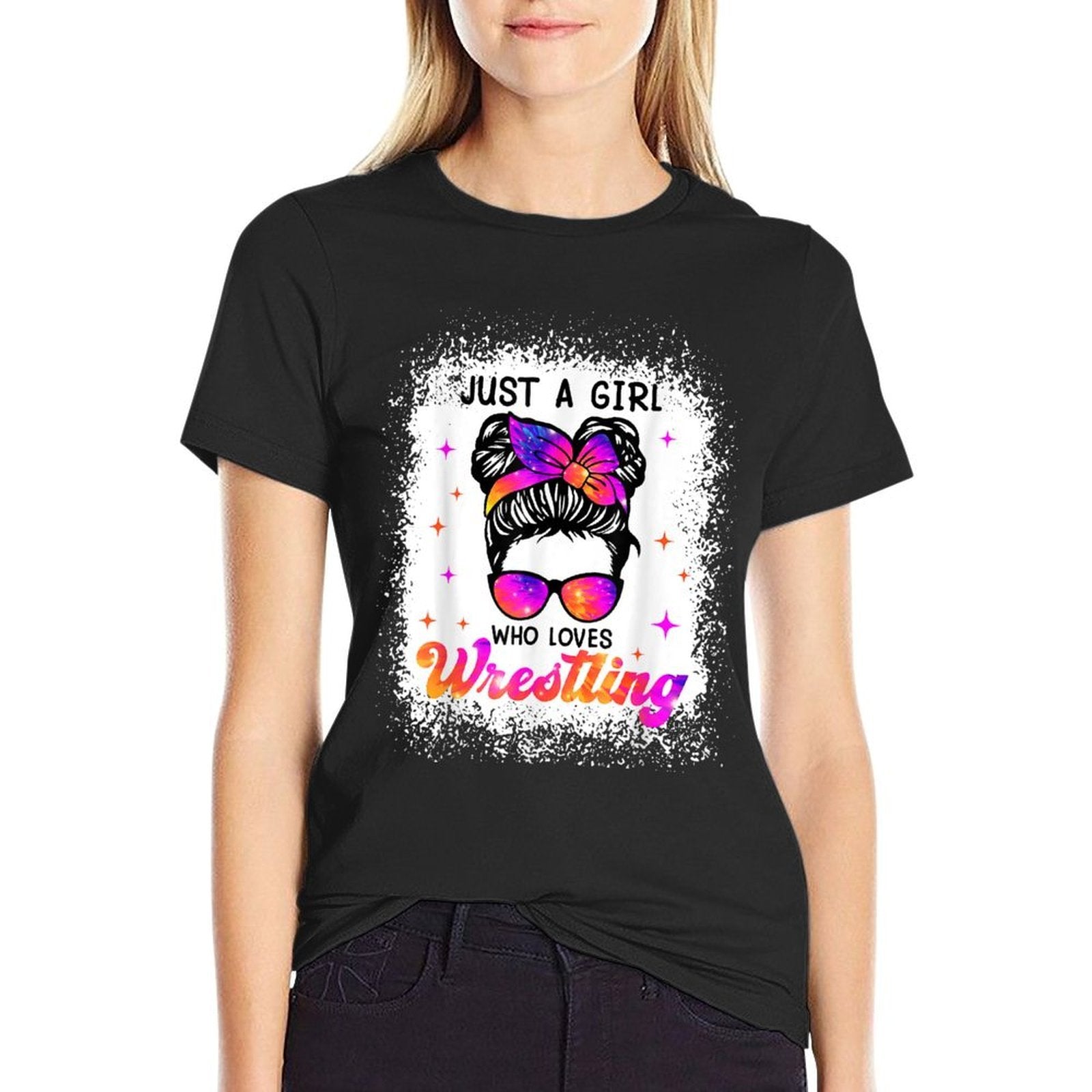 Just A Girl Who Loves Wrestling - Wrestler Girl  Women  Slim-fit Cut T-Shirt
