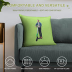 Elijah Wood On Scooter Soft Warmth Comfort Throw Pillow