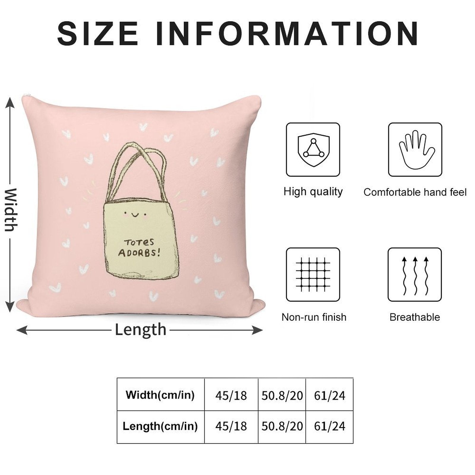Totes Adorbs! Soft Durable Construction Throw Pillow