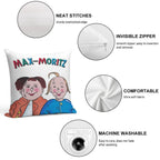 Max And Moritz Lausbuben Soft Luxury Feel Throw Pillow