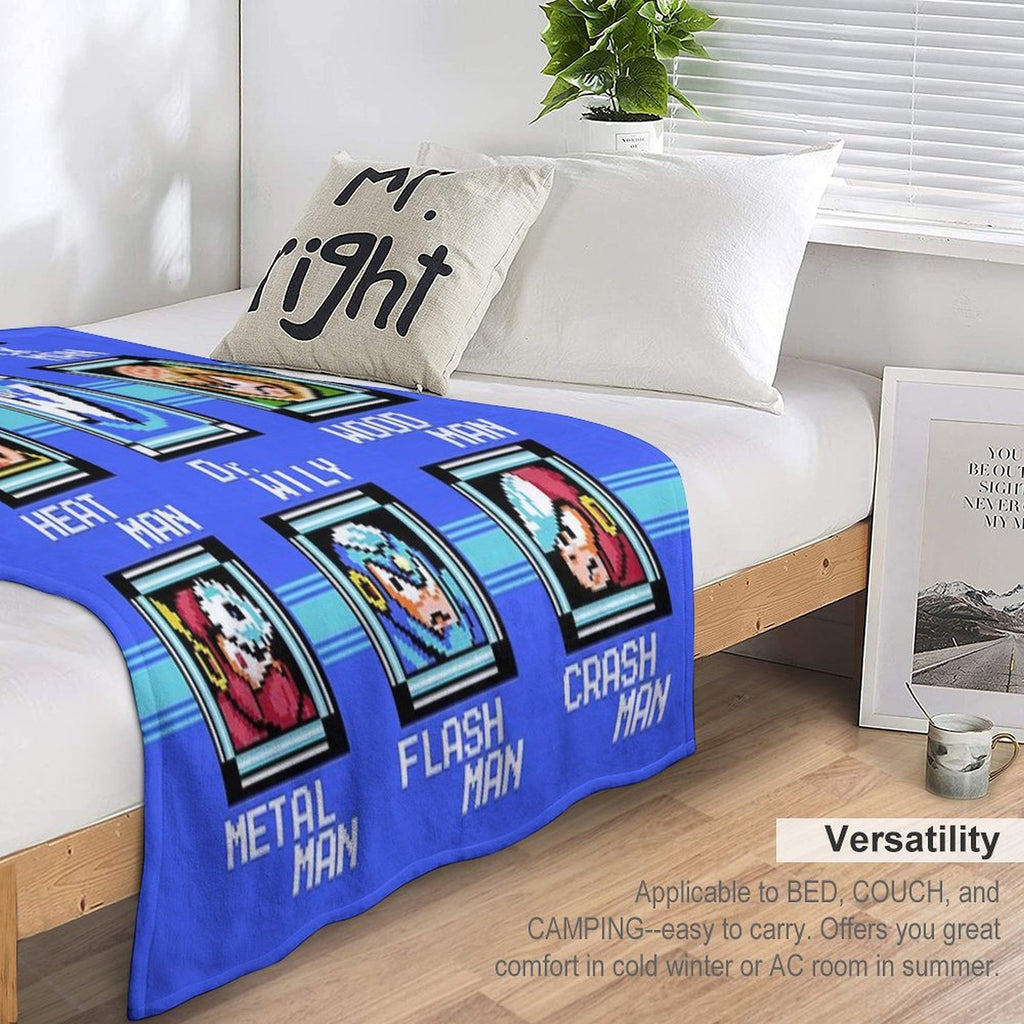 Mega Man 2 - Stage Select Compact Throw Blanket