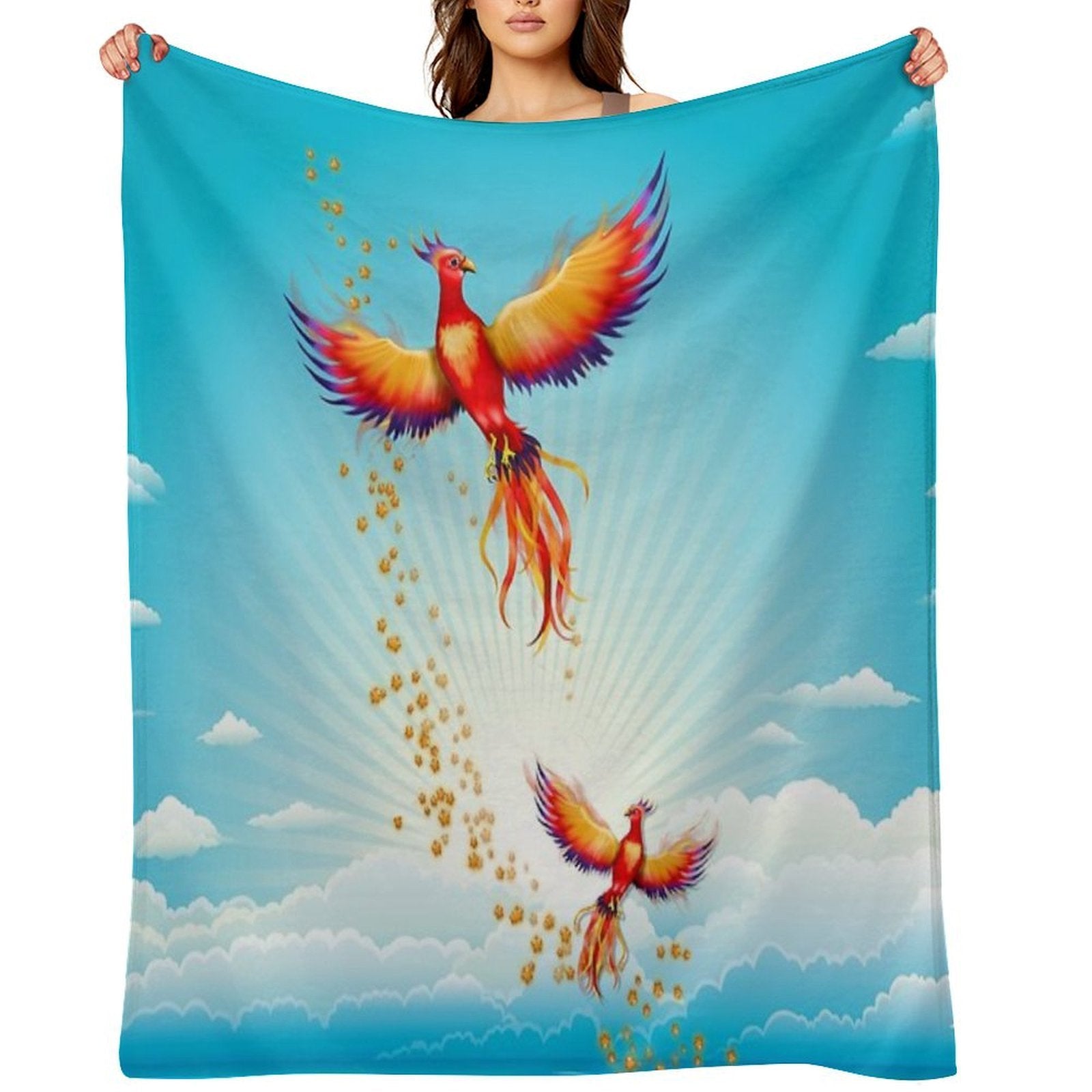 Phoenix Rising Easy Care Throw Blanket