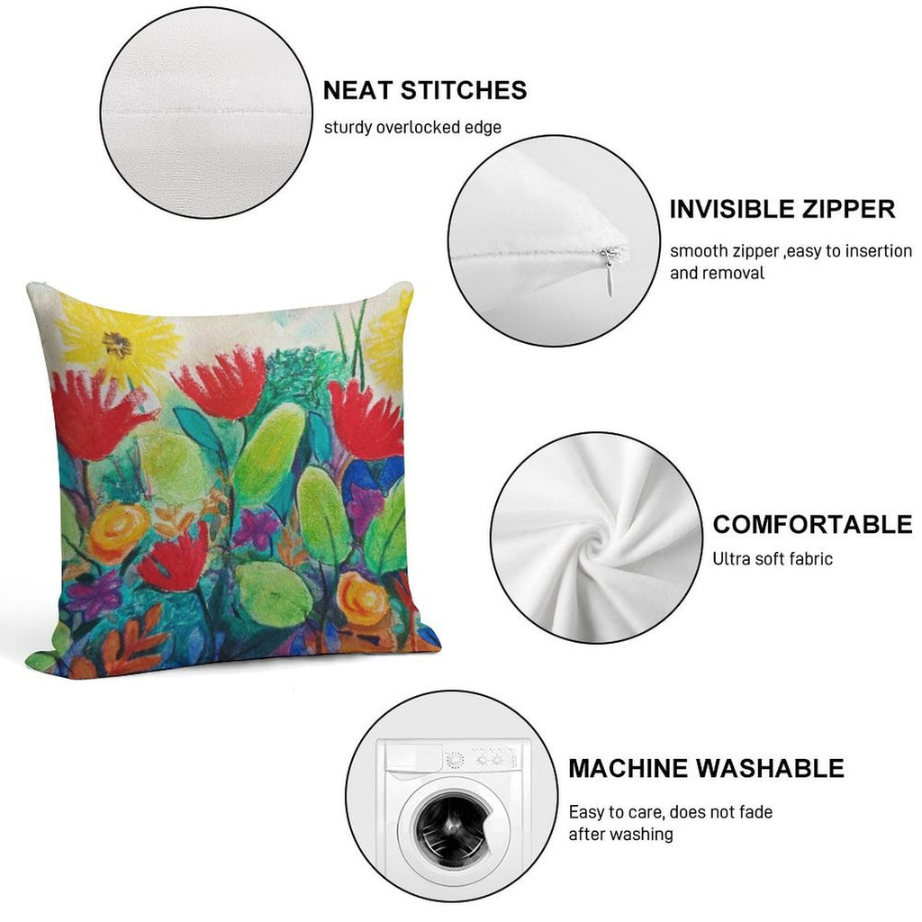Flower Power Soft Warmth Comfort Throw Pillow