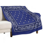 Bandana Doger Blue Durable Throw Blanket