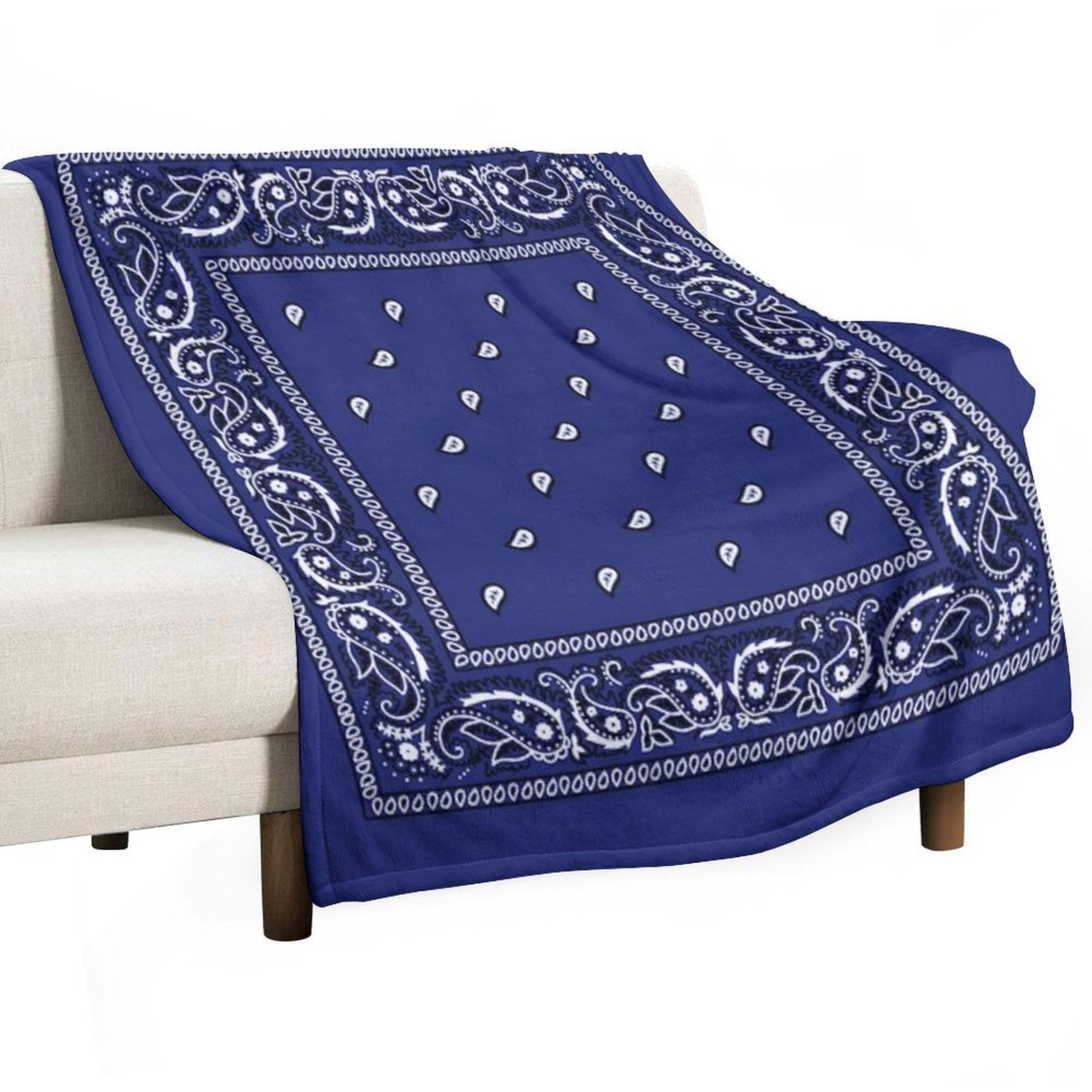 Bandana Doger Blue Durable Throw Blanket