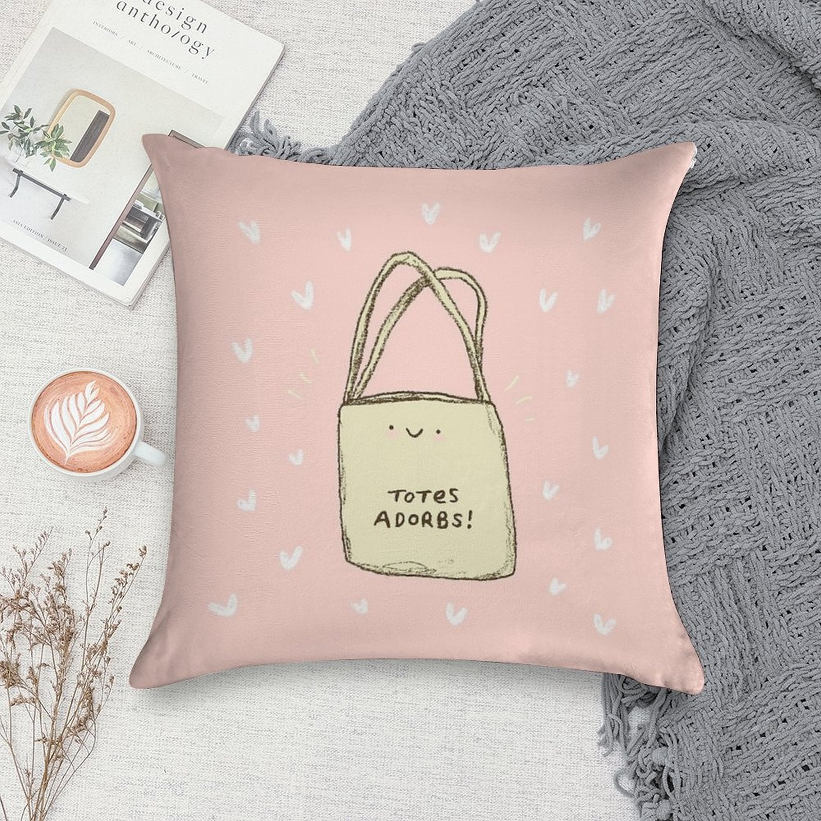 Totes Adorbs! Soft Durable Construction Throw Pillow
